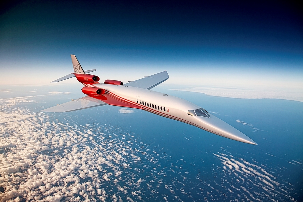 The Aerion AS2, a private supersonic jet currently under development.