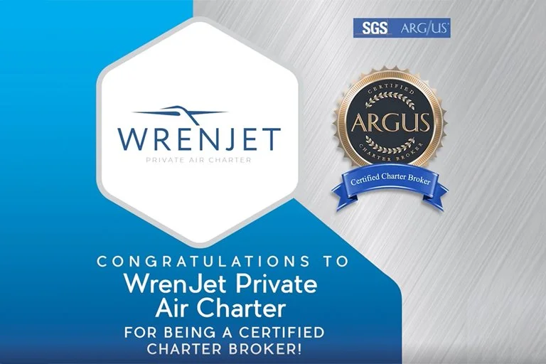 WrenJet Private Air Charter Certified by ARGUS International
