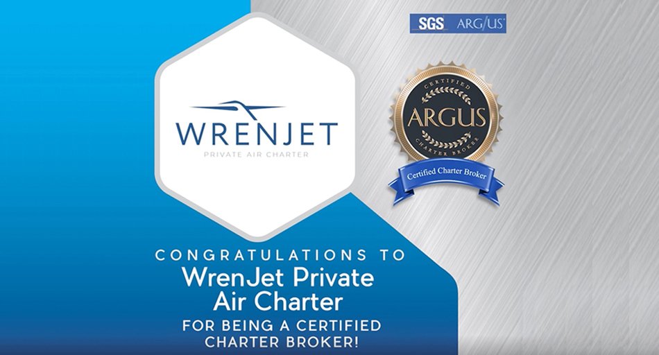 WrenJet Private Air Charter Certified by ARGUS International