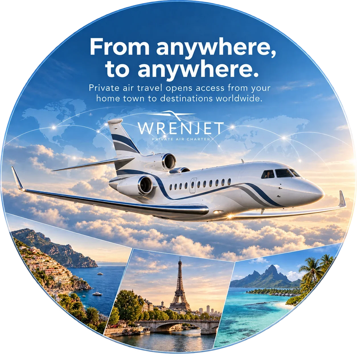 From anywhere to anywhere with WrenJet Private Air Charter