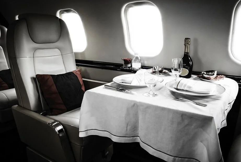 luxury business jet interior