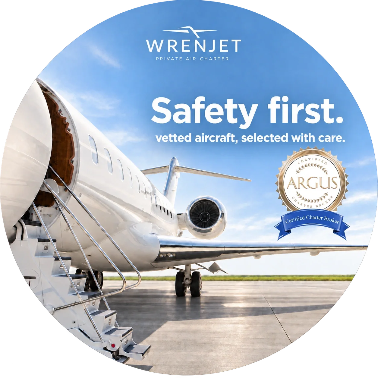 Safety first with WrenJet Private Air Charter and ARGUS