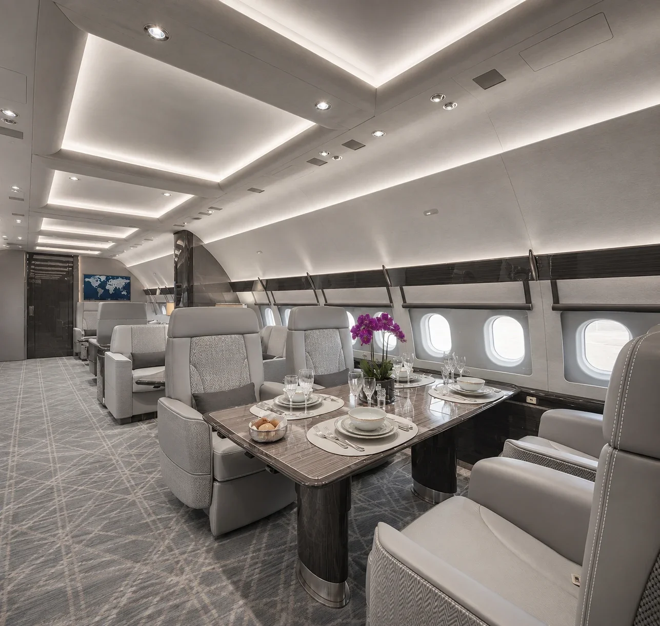 Airbus ACJ319 dining area