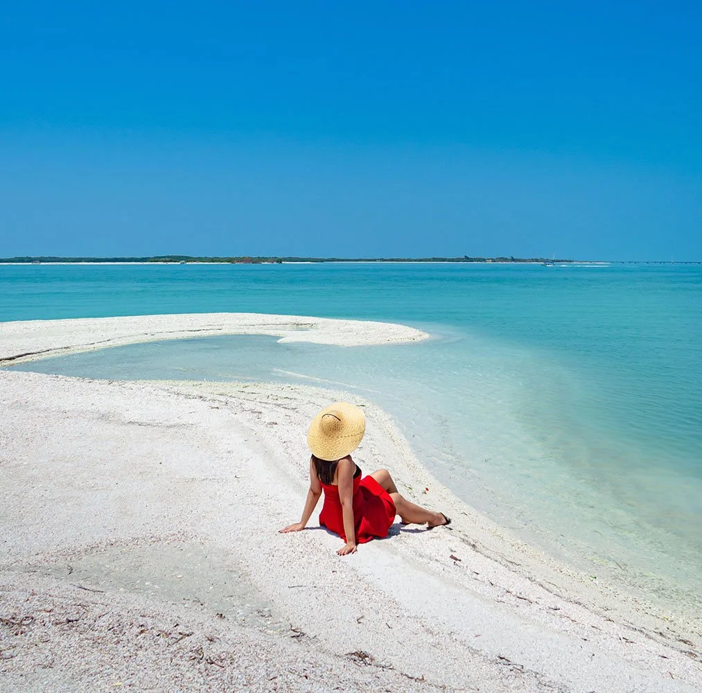 On the beach in the Turks and Caicos Islands