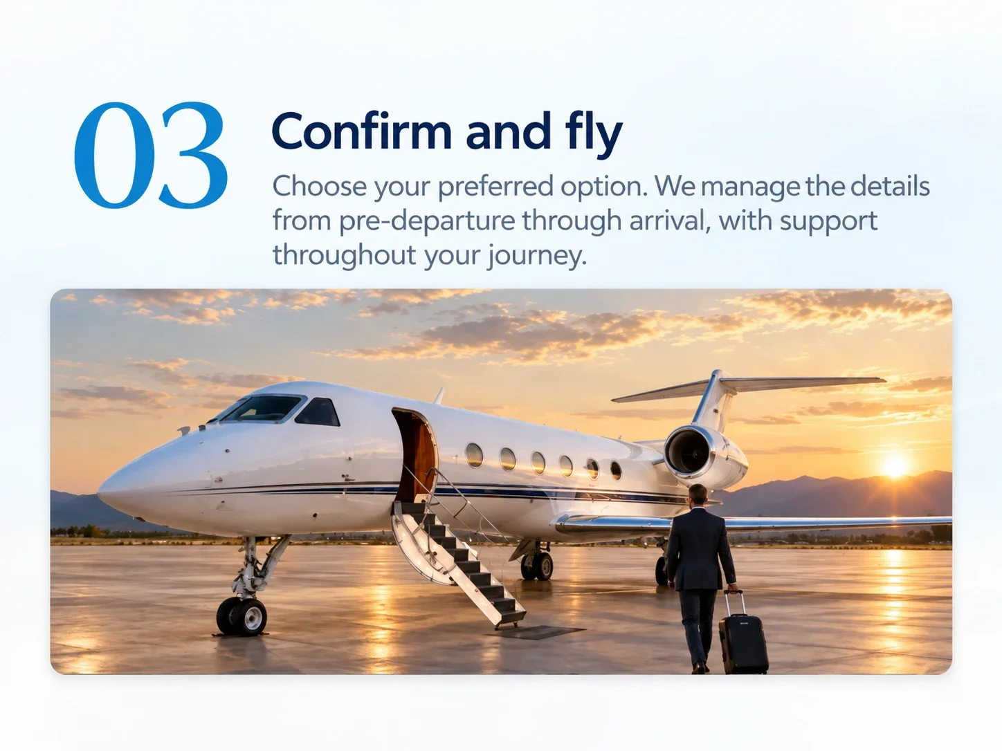How private jet charter works with WrenJet, 3