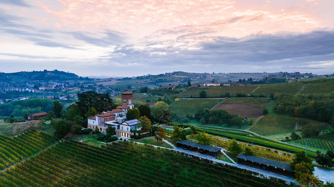 A vineyard with luxury villa in Italy