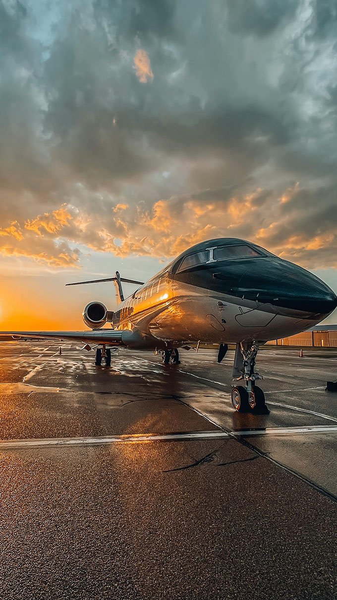 Private jet awaiting passengers