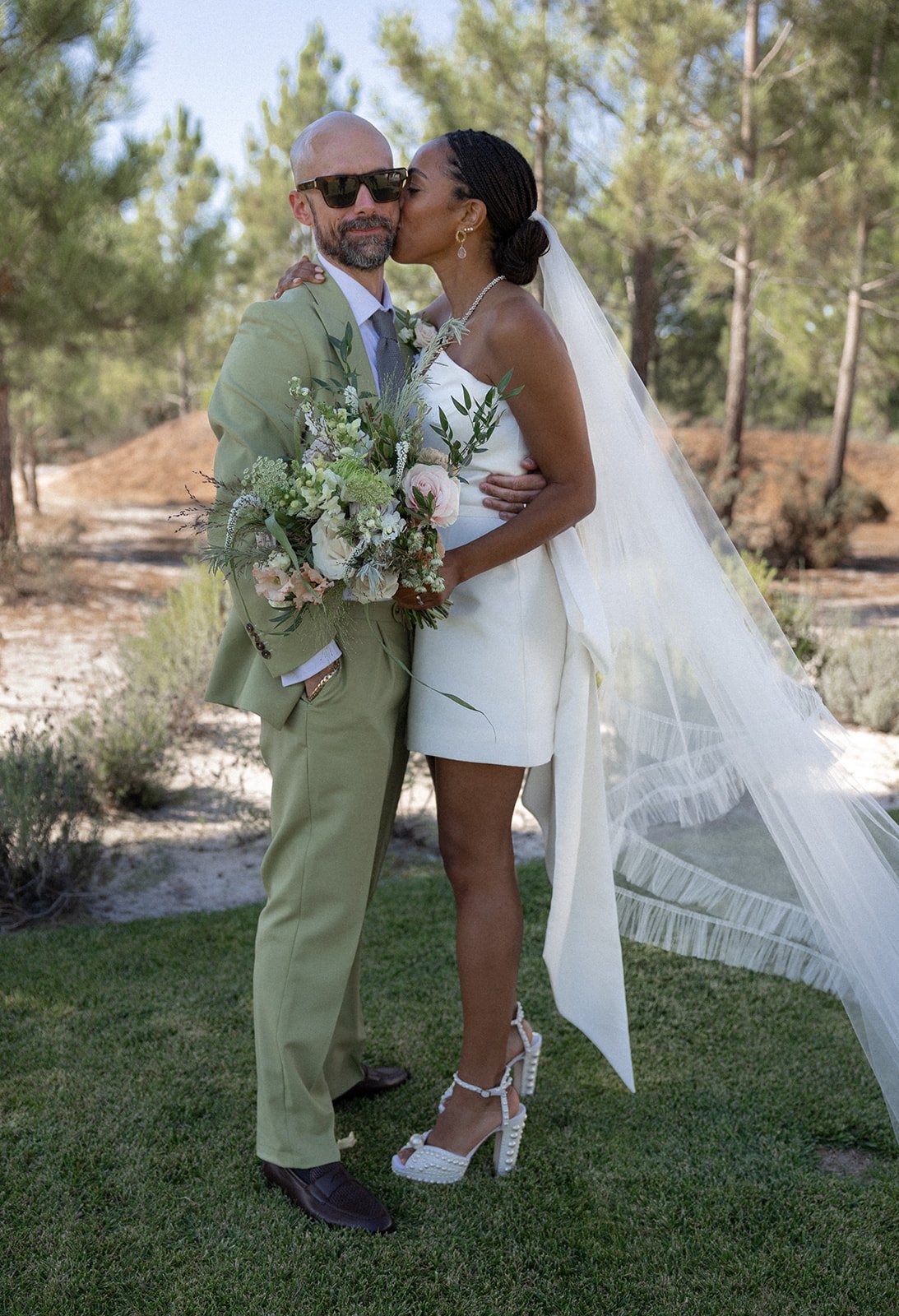 Couple among pine trees, Spatia Comporta, wedding photography by The Lopes Photography, published in Together Journal
