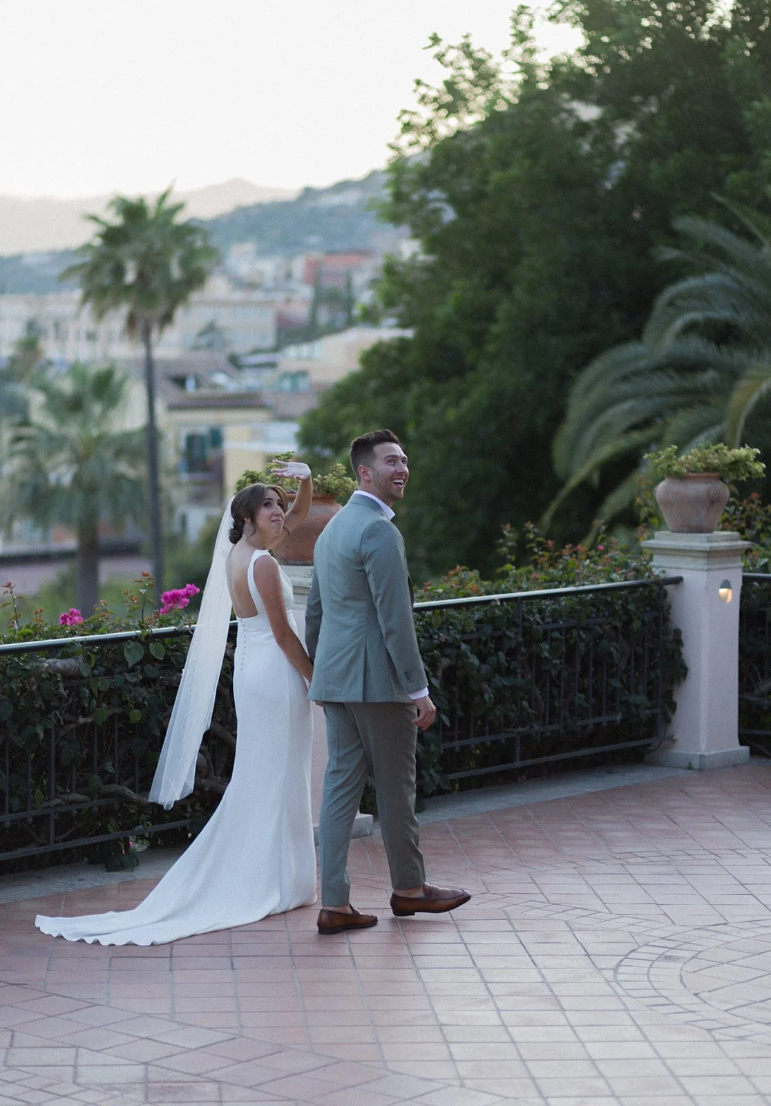 Destination wedding portraits at Grand Hotel Timeo in Taormina, Sicily, photographed by The Lopes Photography
