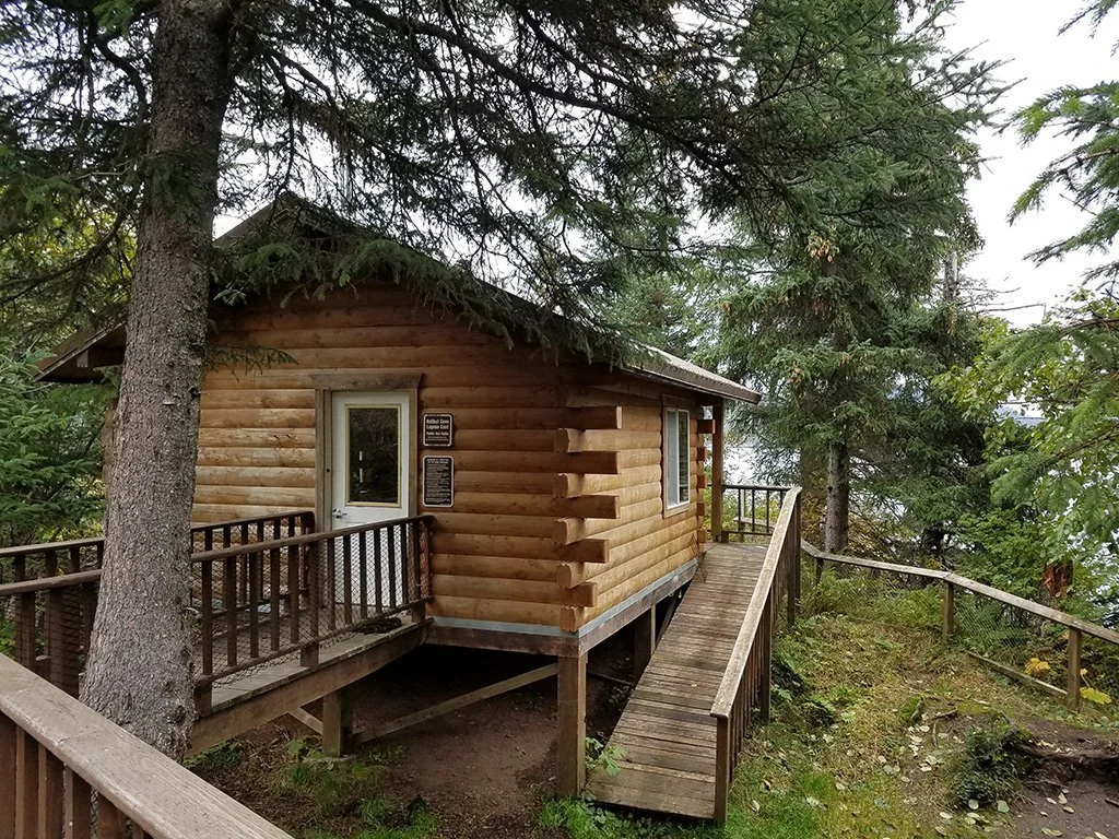 Public use cabin in Halibut Cove Lagoon, Alaska.