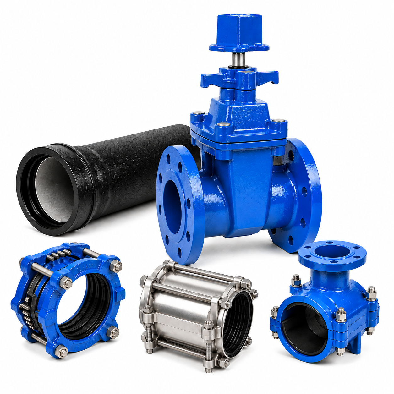 WATERWORKS

pipe, valves, couplings, & repair products.