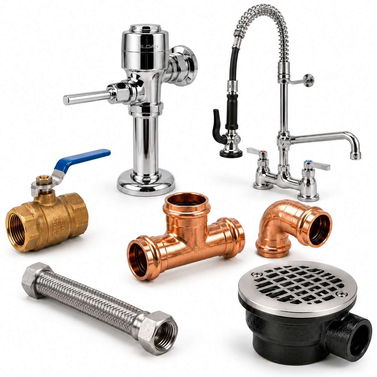 COMMERCIAL PLUMBING

Flush valves, faucets, drains & MORE.
