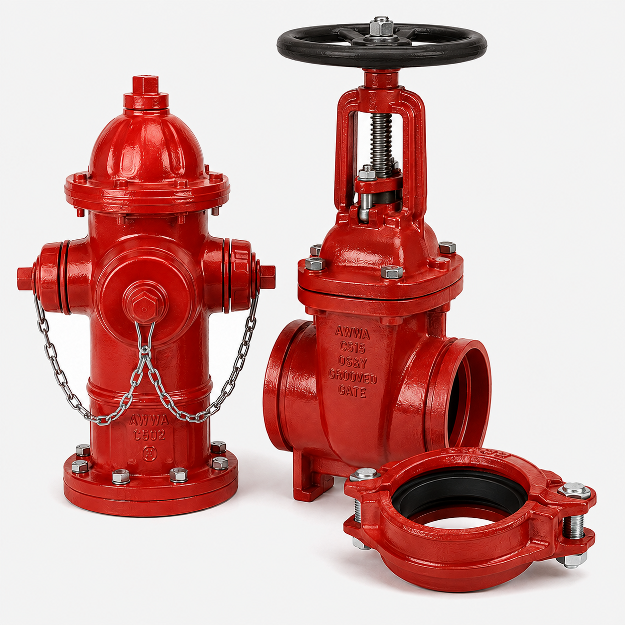 FIRE PROTECTION

Sprinkler systems, hydrants, valves, & fittings.