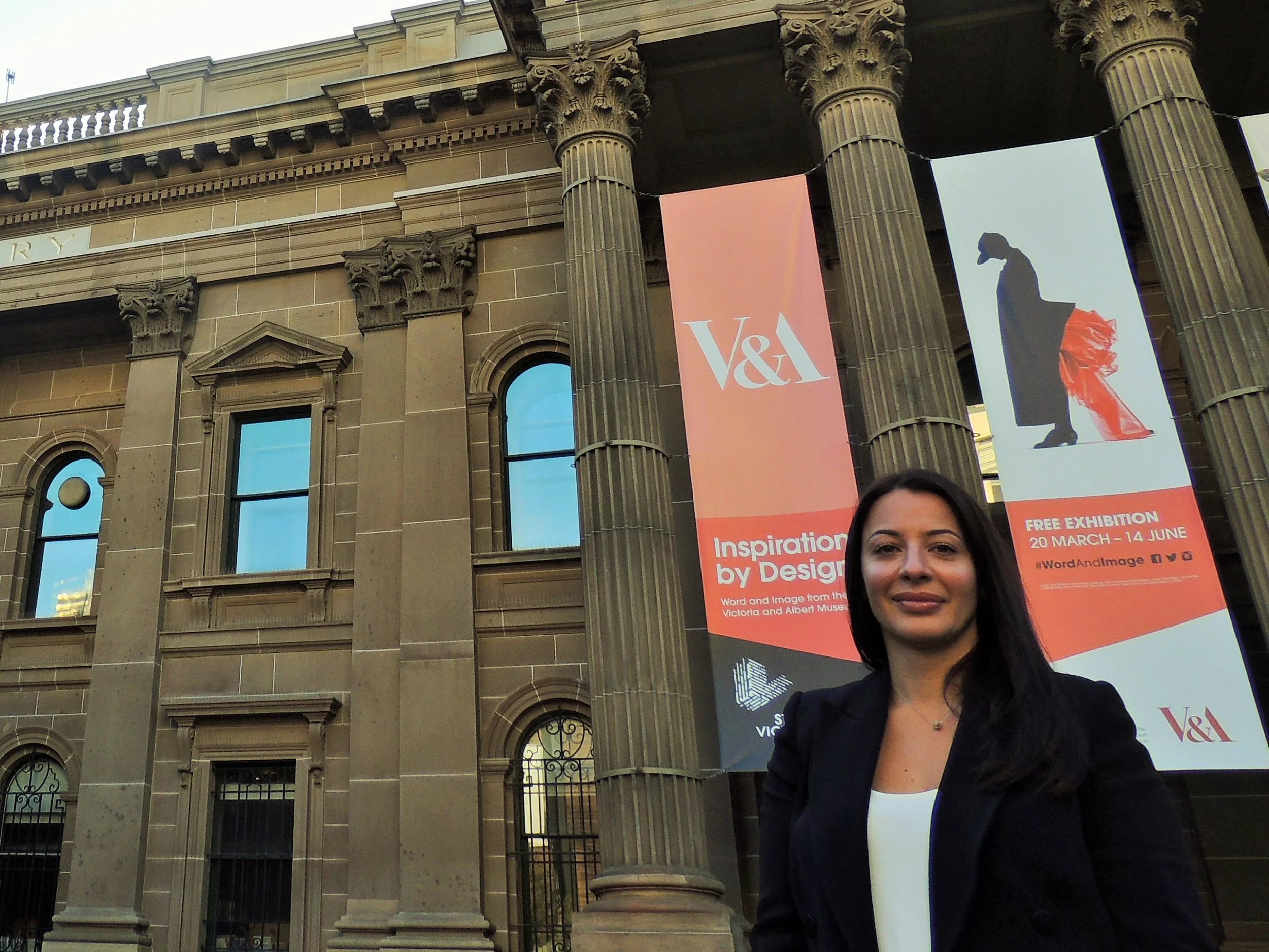 Laura at the State Library of Victoria. One of her favourite buildings in Melbourne