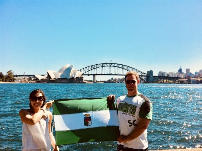 Paul and Vivian celebrating Santa Cruz’s day in Sydney.