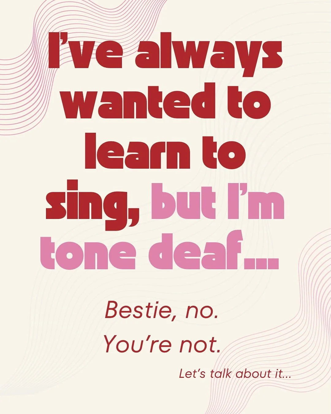 Tone deaf is a thing, but it&rsquo;s most likely not YOUR thing. With good guidance and the right exercises, you can retrain your brain and hearing while building physical cues to recognize and control pitch. With practice, you&rsquo;ll improve in no