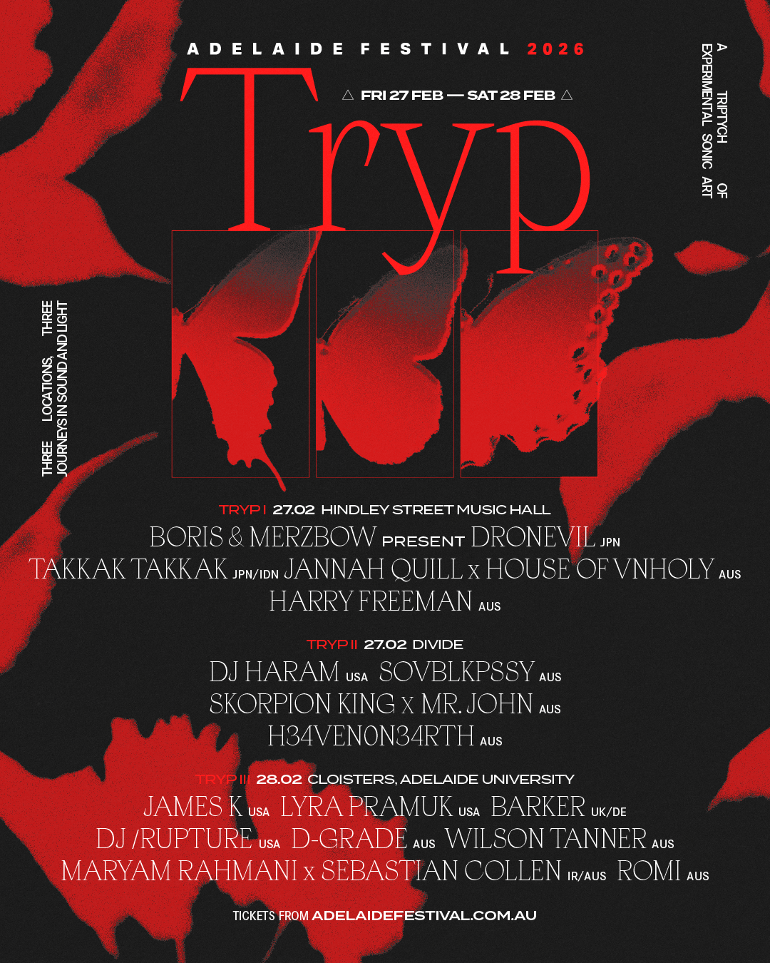 Tryp | Adelaide Festival
  Poster Artwork | Branding  