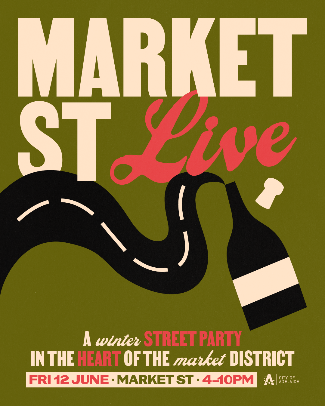 Market St Live | City of Adelaide
  Poster Artwork  