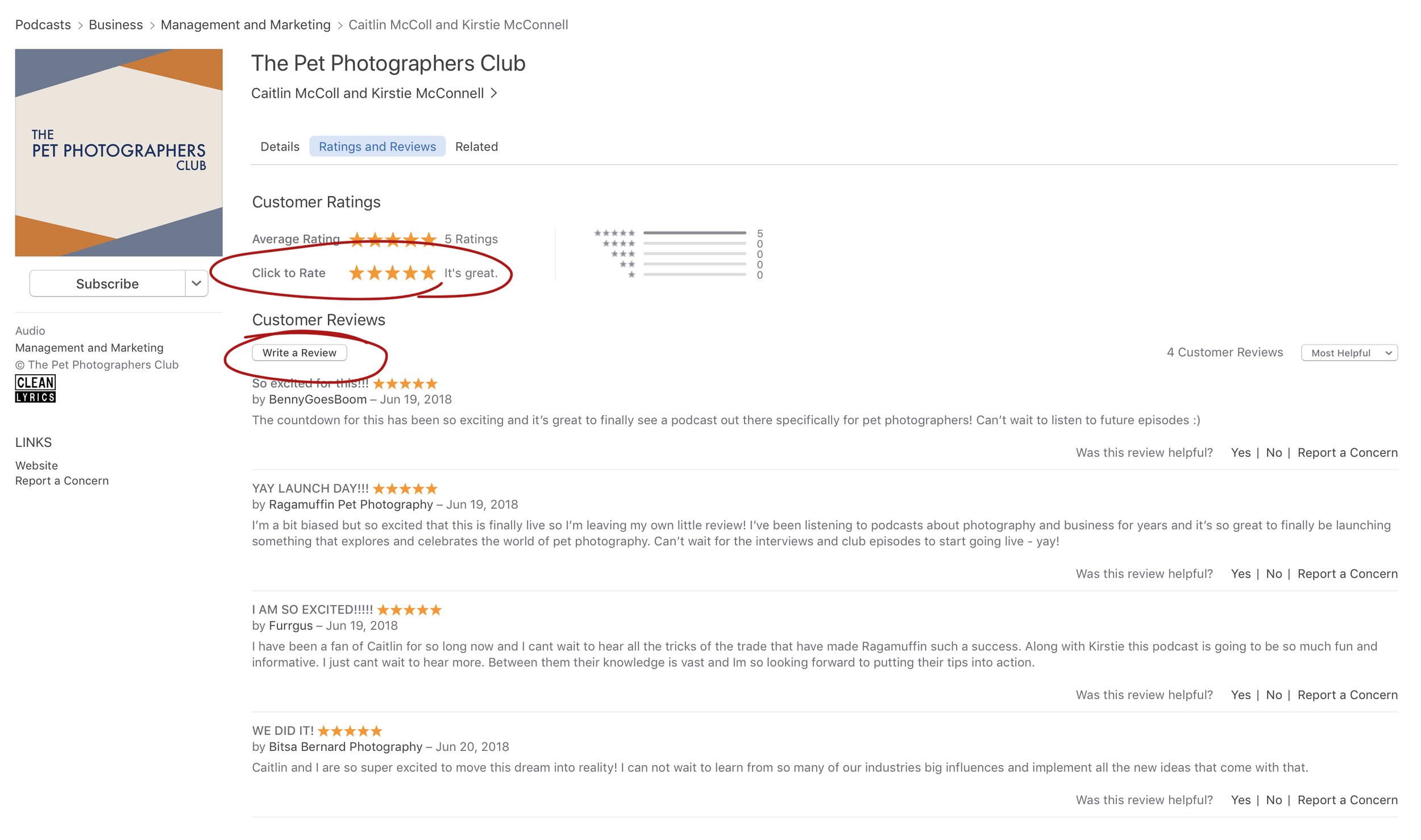 How To Rate And Review In Itunes The Pet Photographers Club