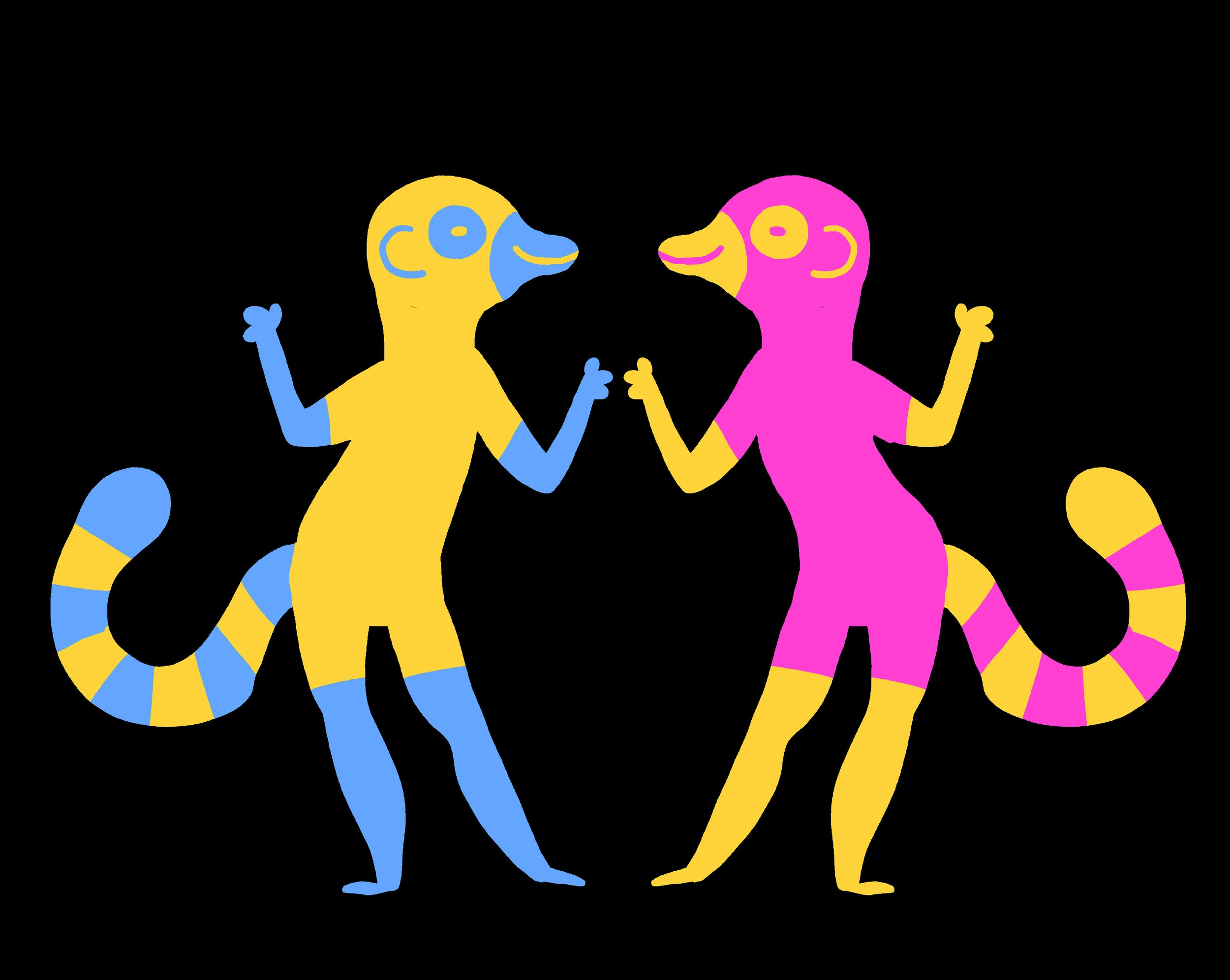 These elegant creatures were loosely based on coati.