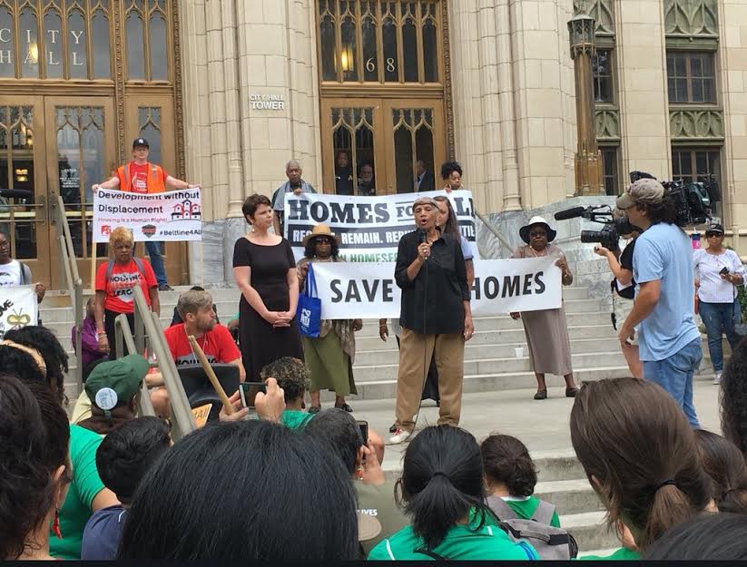 Community activists protesting gentrification . Atlanta, GA Photo by: Climate Justice Alliance
