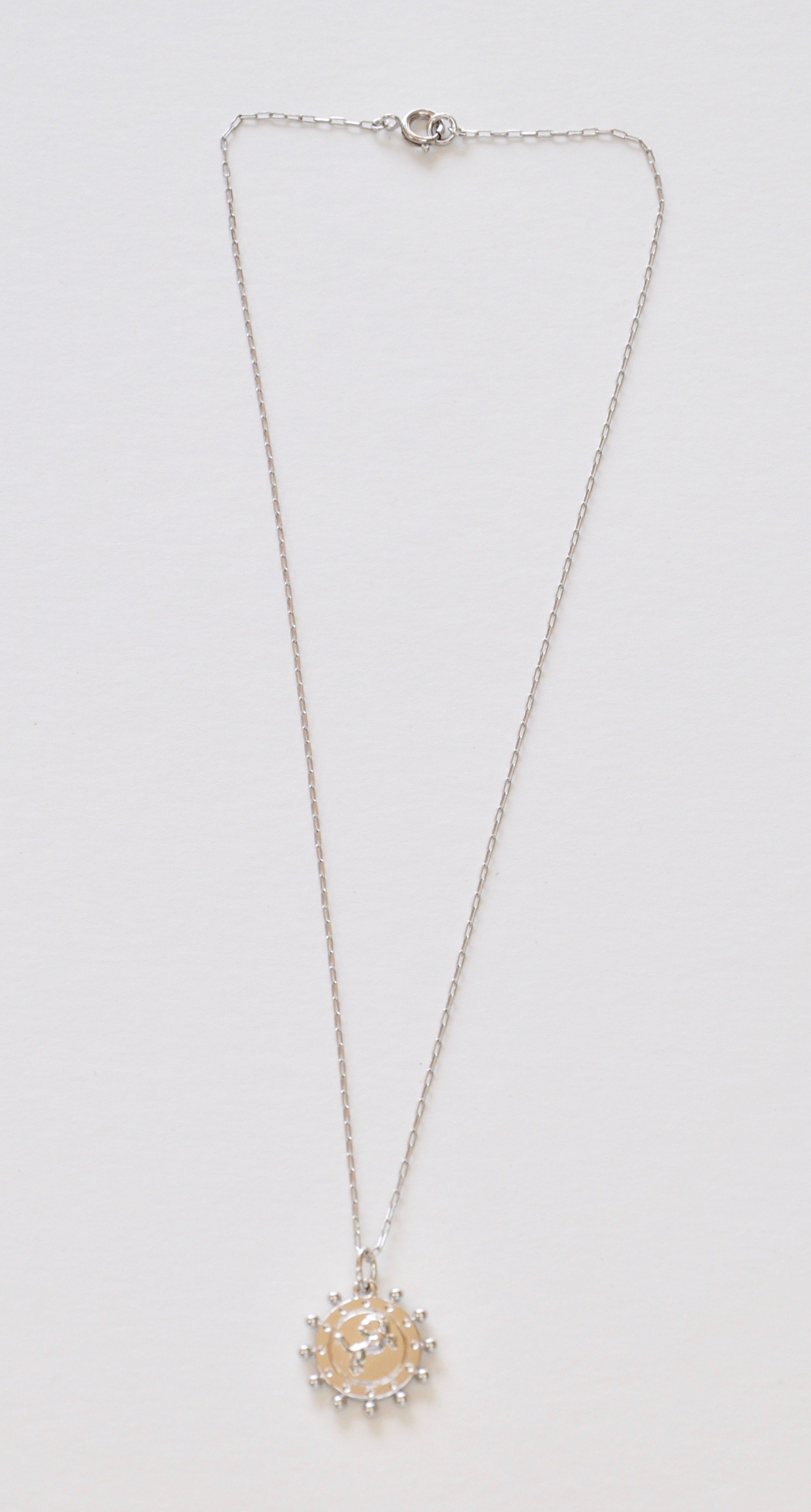 Small Leo medallion necklace gold / silver plated — Sorcha O'Raghallaigh