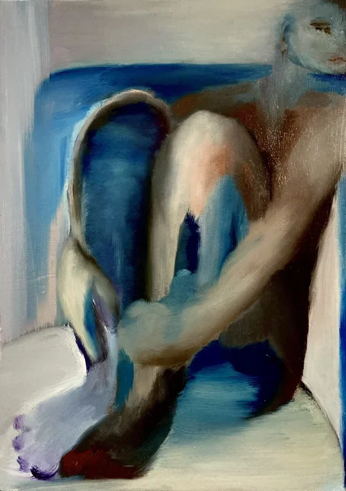 Moment Blue. 48 x 34cm. 2025