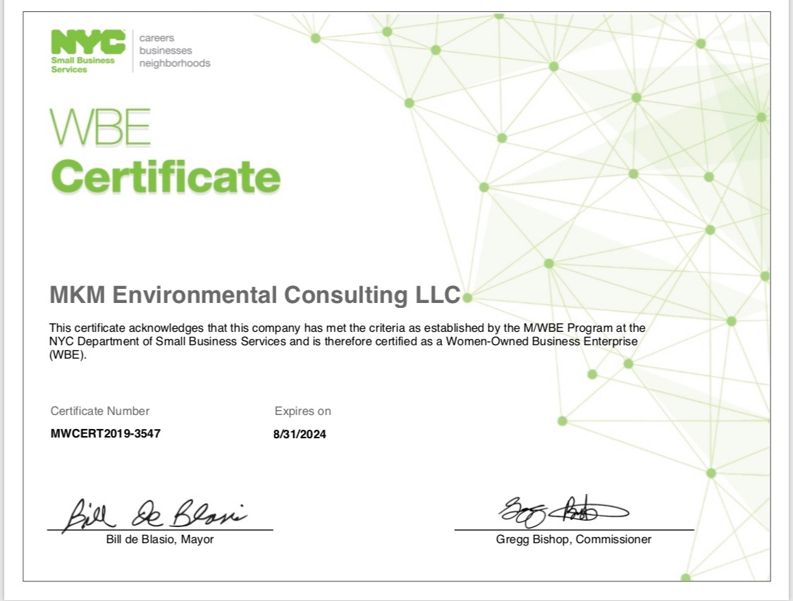 Certified as "A Women-Owned Business Enterprise" by NYC Small Business Services