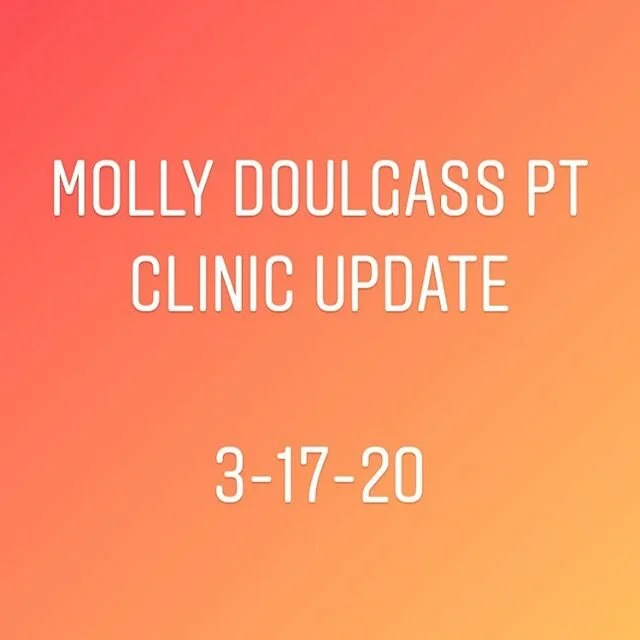 In pursuit of health, safety, and wellness, I am officially announcing my PT office will be temporarily closed until there is no longer a risk to public health for one-on-one treatment at the clinic. This decision does not come light heartedly. Howev