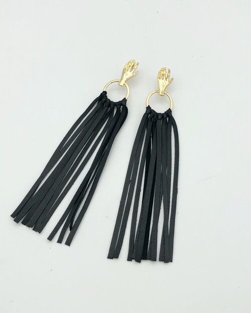 Black And Mixed Tassels For Jewelry Making Leather Tassel - Temu