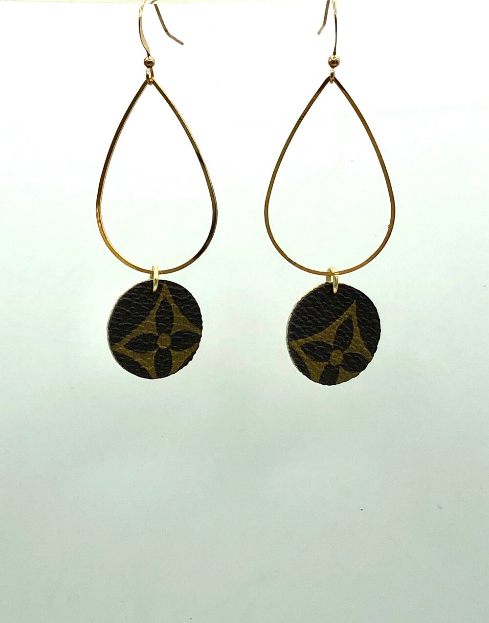 Repurposed LV drop earrings — Amahle Designs