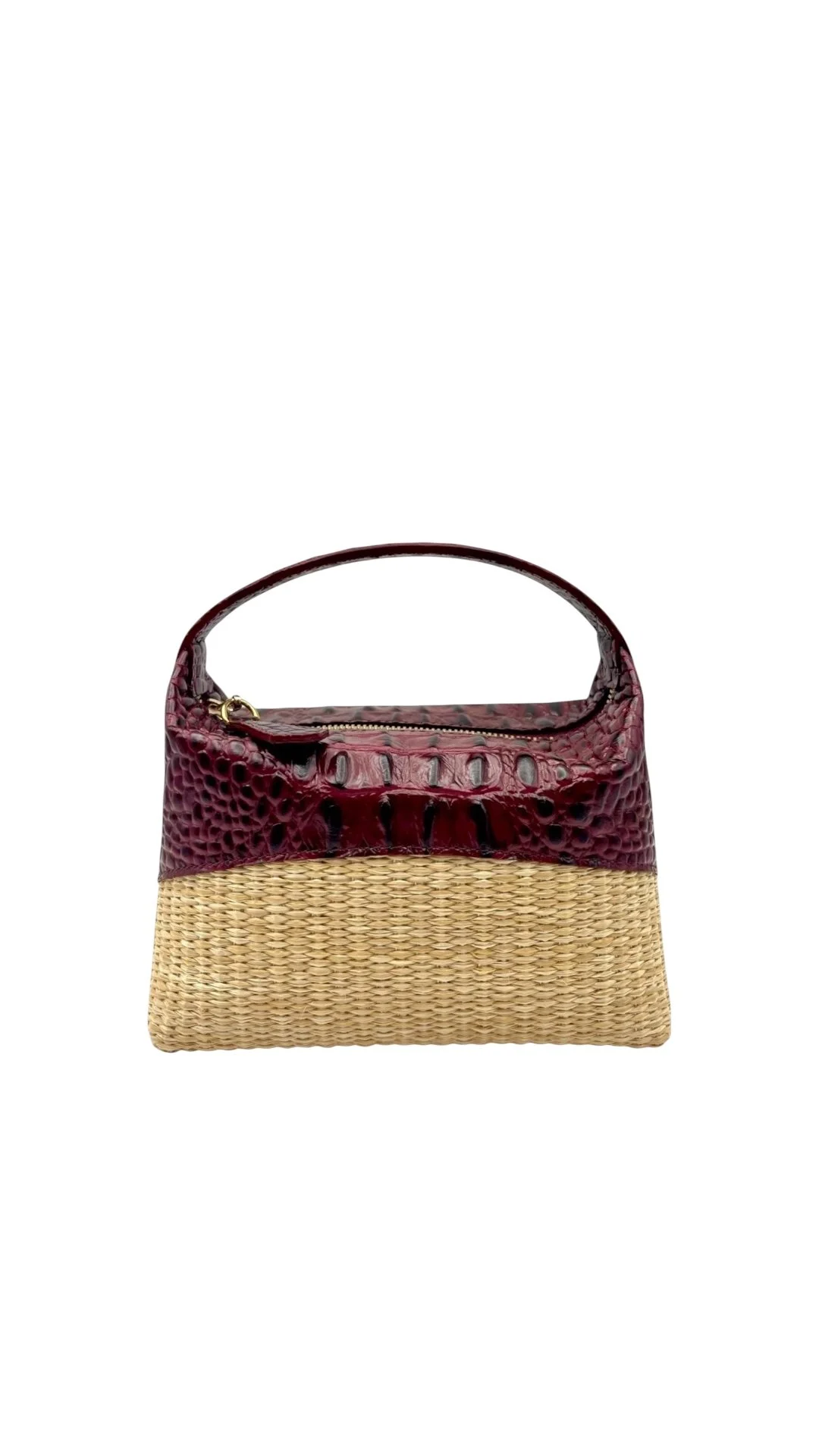 The Mini- matte burgundy croc