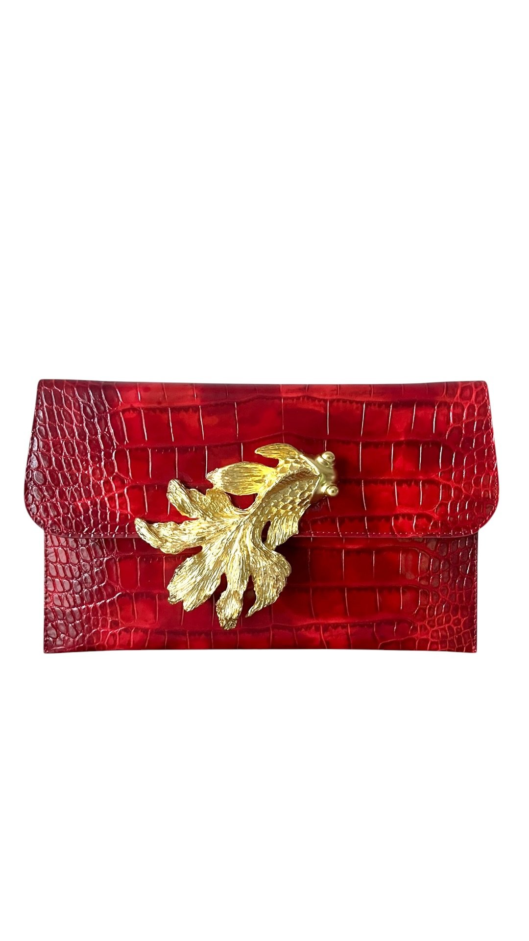 Koi purse- red croc
