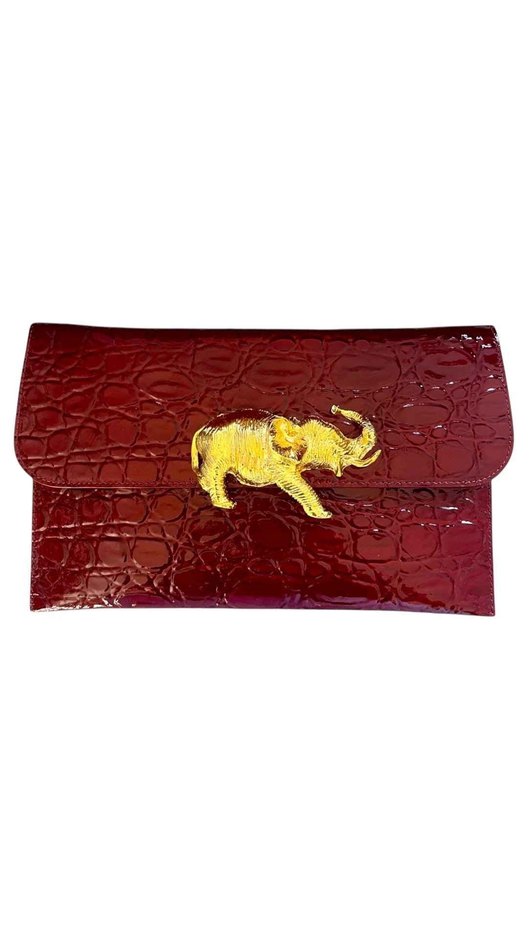 Elephant purse- burgundy