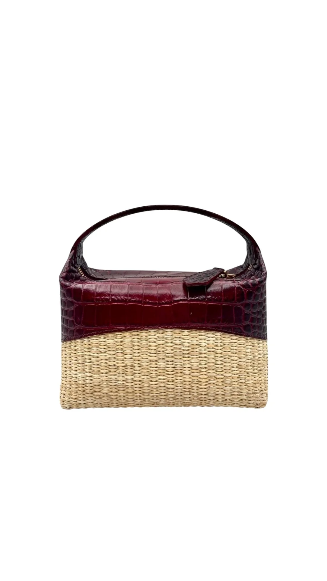 The Mini- burgundy croc