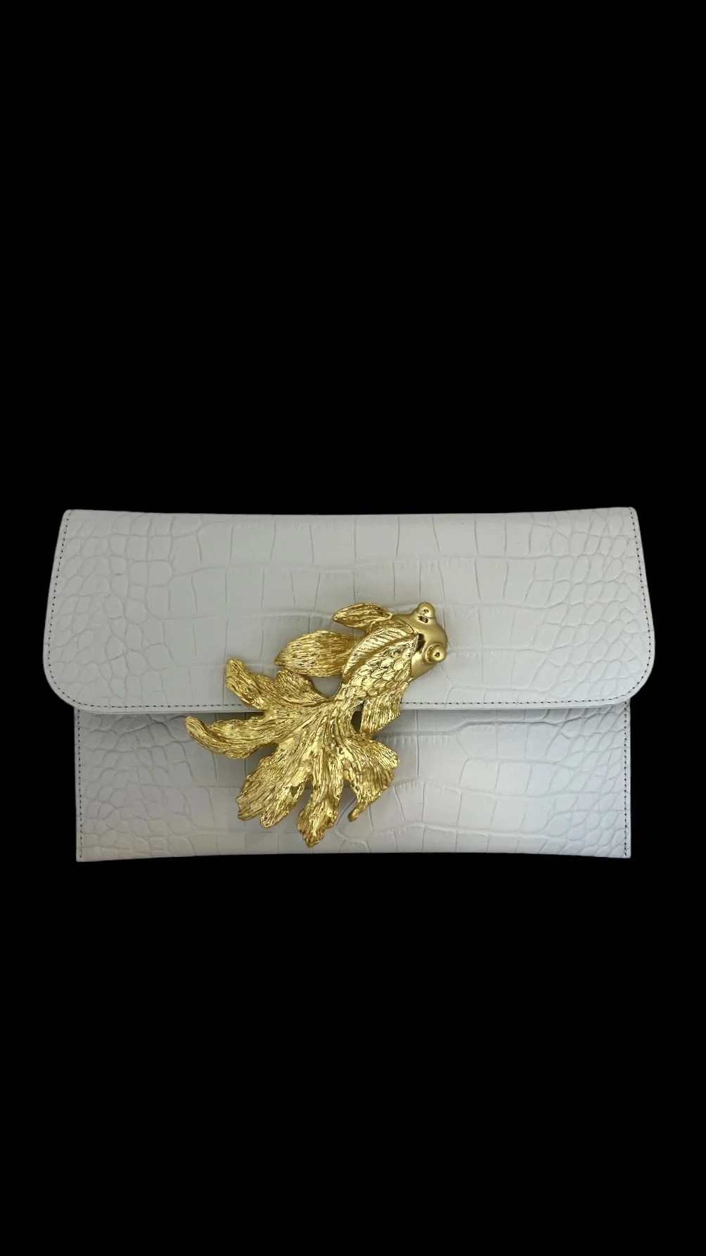 Koi purse- white croc