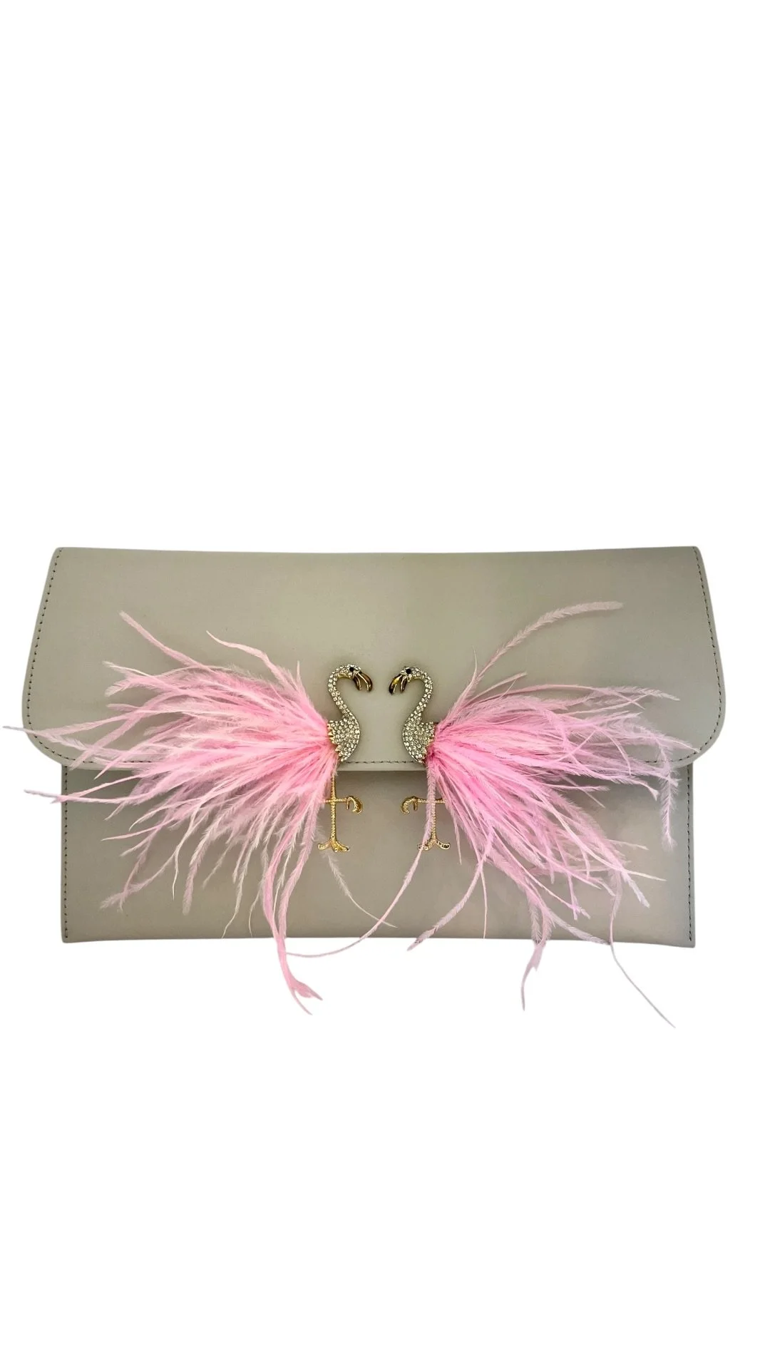 Flamingo purse- cream