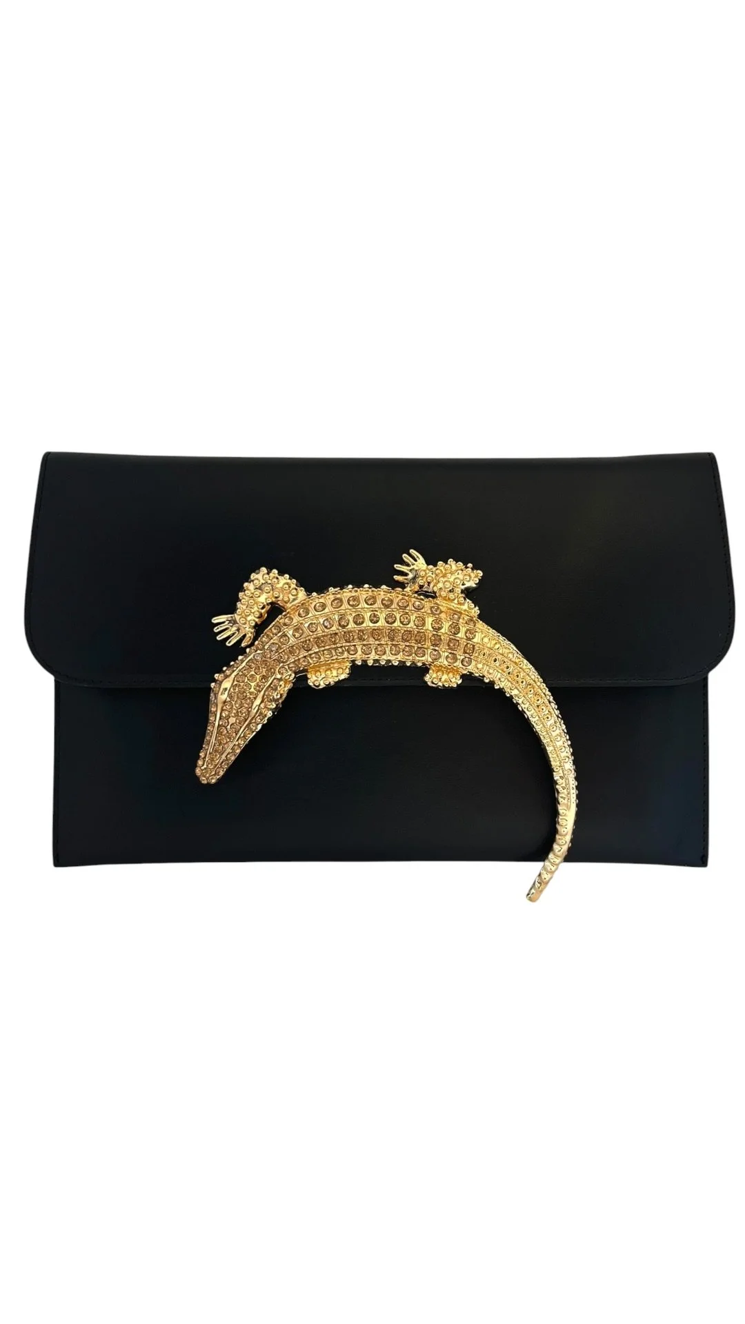 Alligator purse- black
