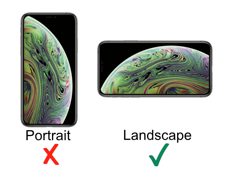 Portré vs fekvő iphone