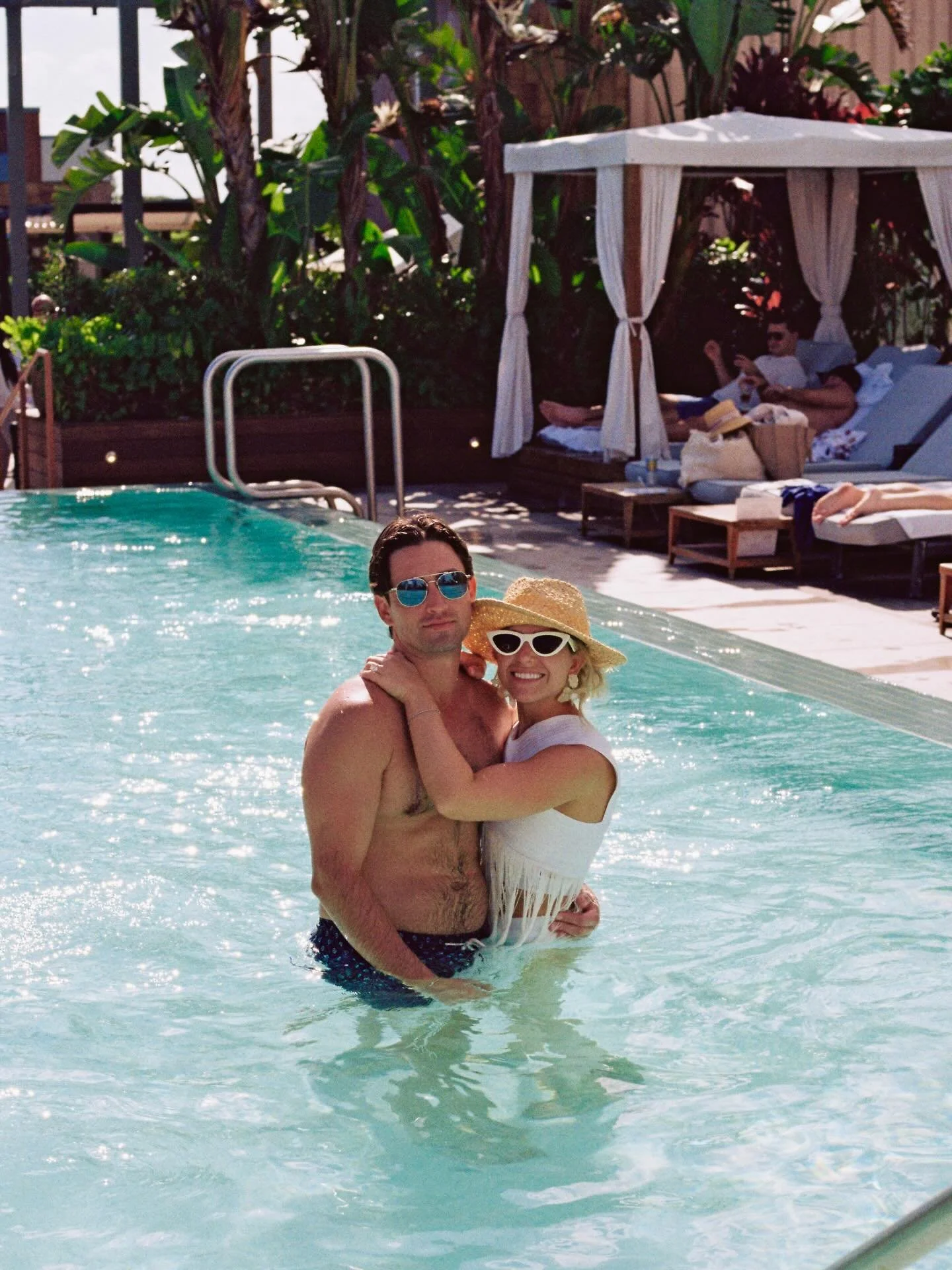 pool party on the rooftop of the ray hotel