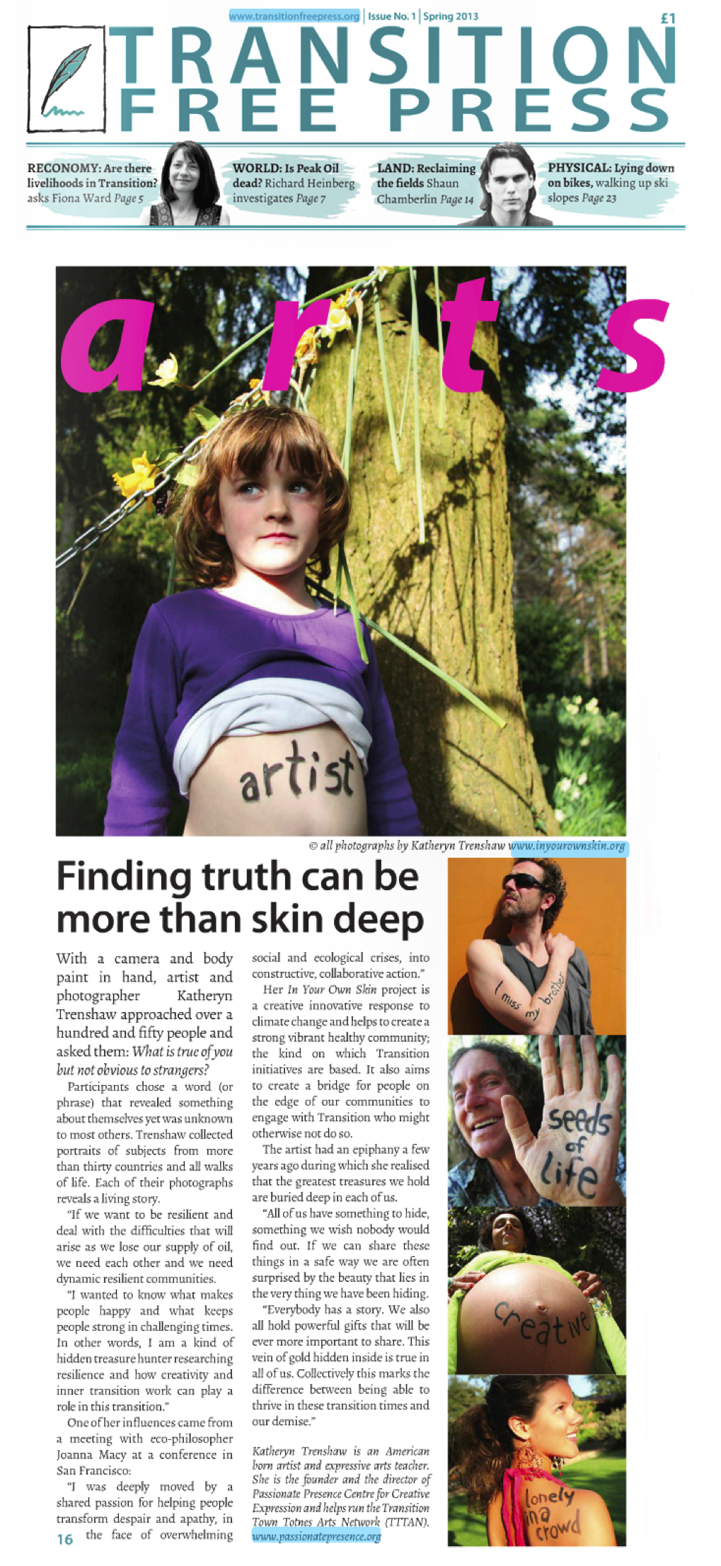 Transition Free Presss - Finding truth can be more than skin deep