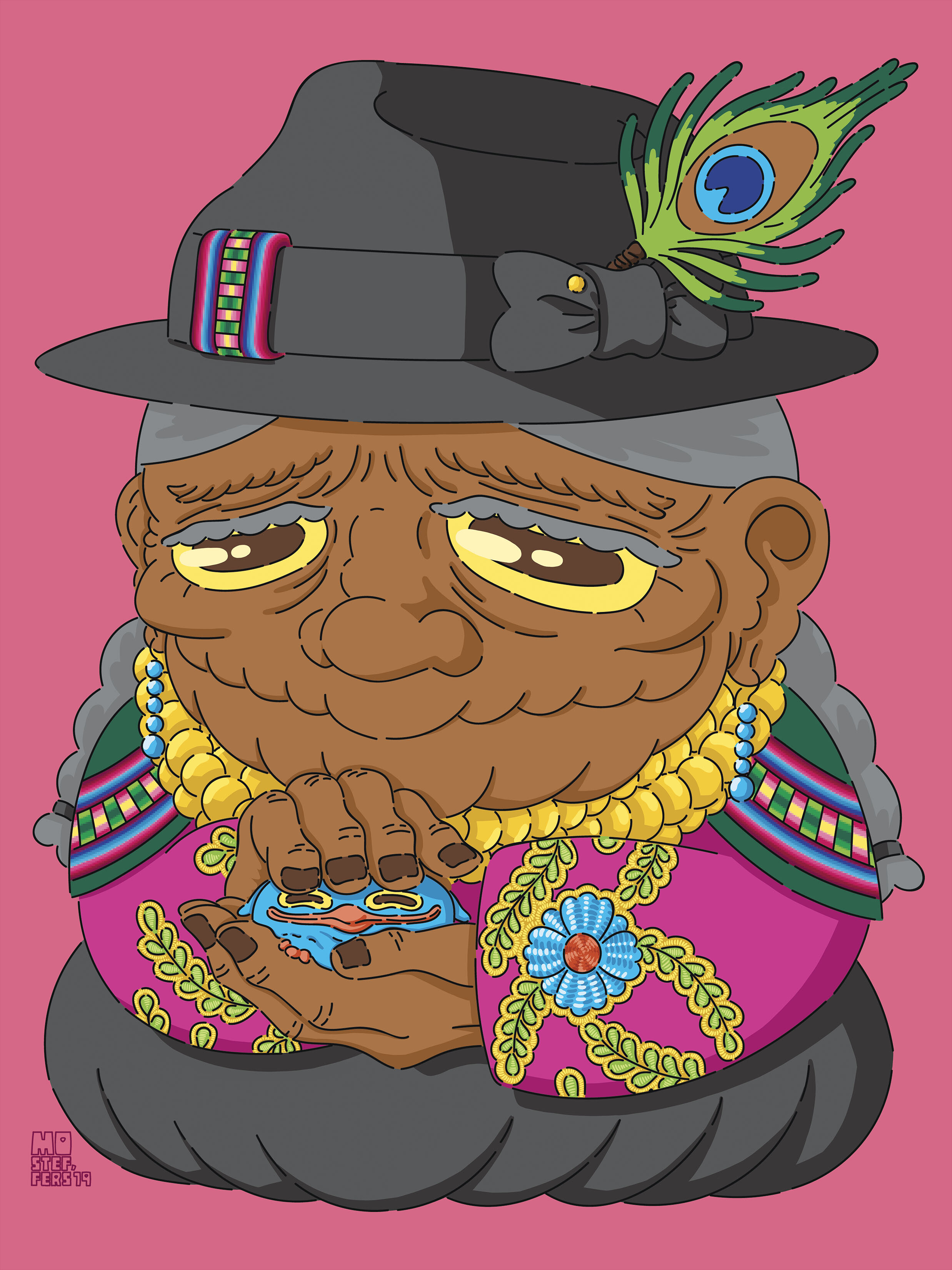 Friends, A Portrait of a Kichwa woman (2019) 18”x 24”