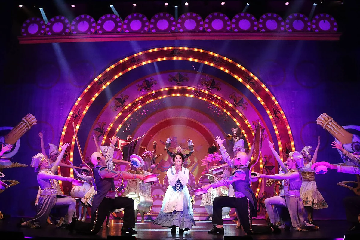  Pictured: Catherine Charlebois (Belle) and the cast of Disney's BEAUTY AND THE BEAST.  Photo by Curtis Brown Photography. 