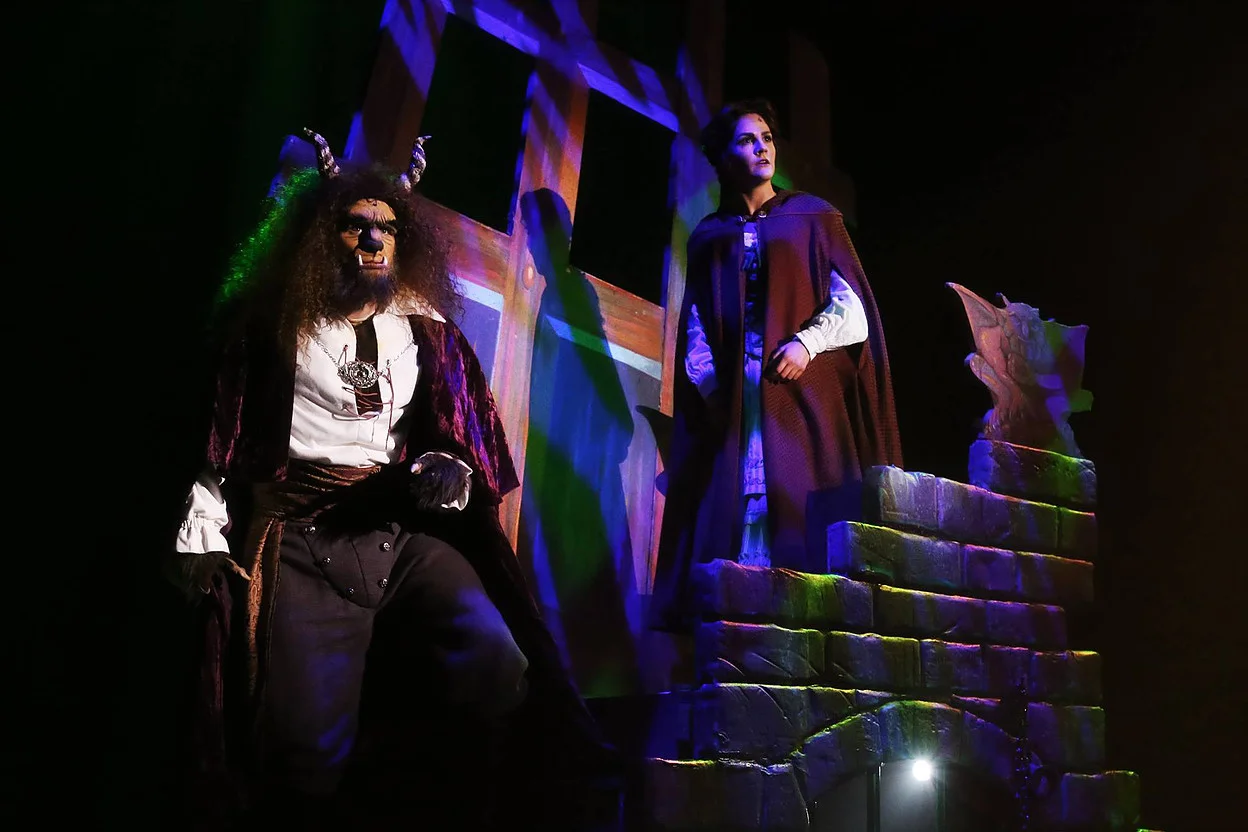  Pictured: Ben Michael (The Beast) and Catherine Charlebois (Belle).  Photo by Curtis Brown Photography. 