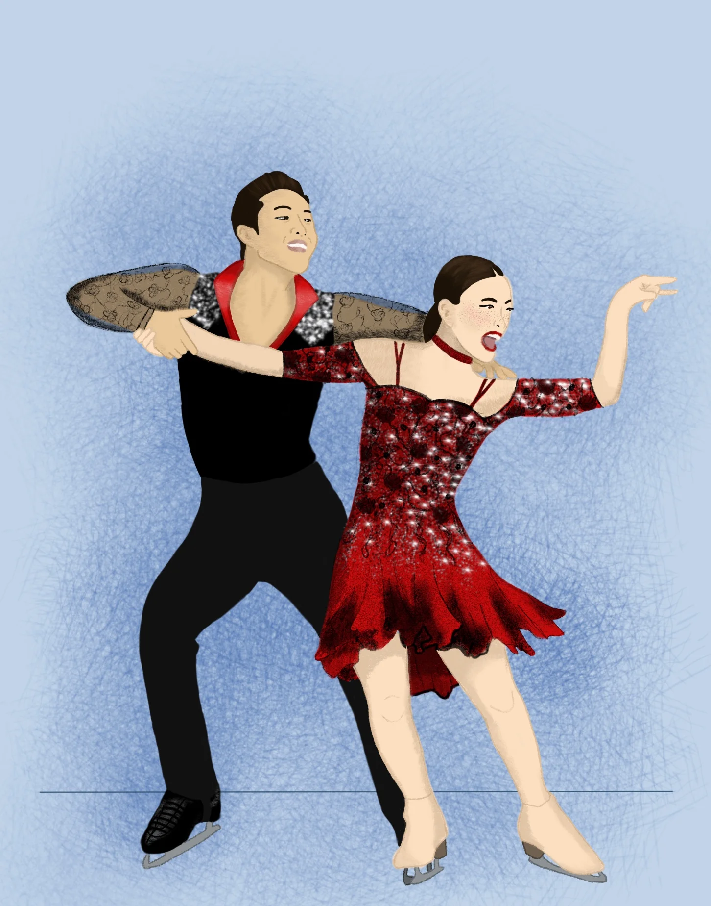 Pairs Ice Dance Figure Skating Costumes