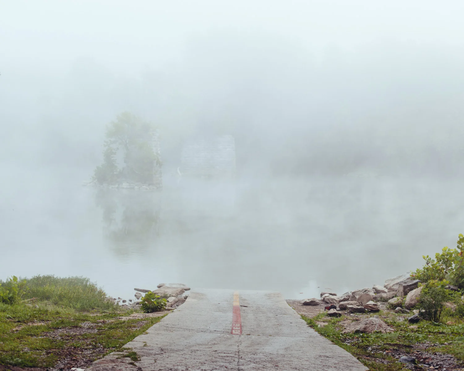 Kristian Thacker . August 25, 2014. Early morning fog on the Potomac River at the boat ramp in Shepherdstown, Jefferson County, West Virginia.