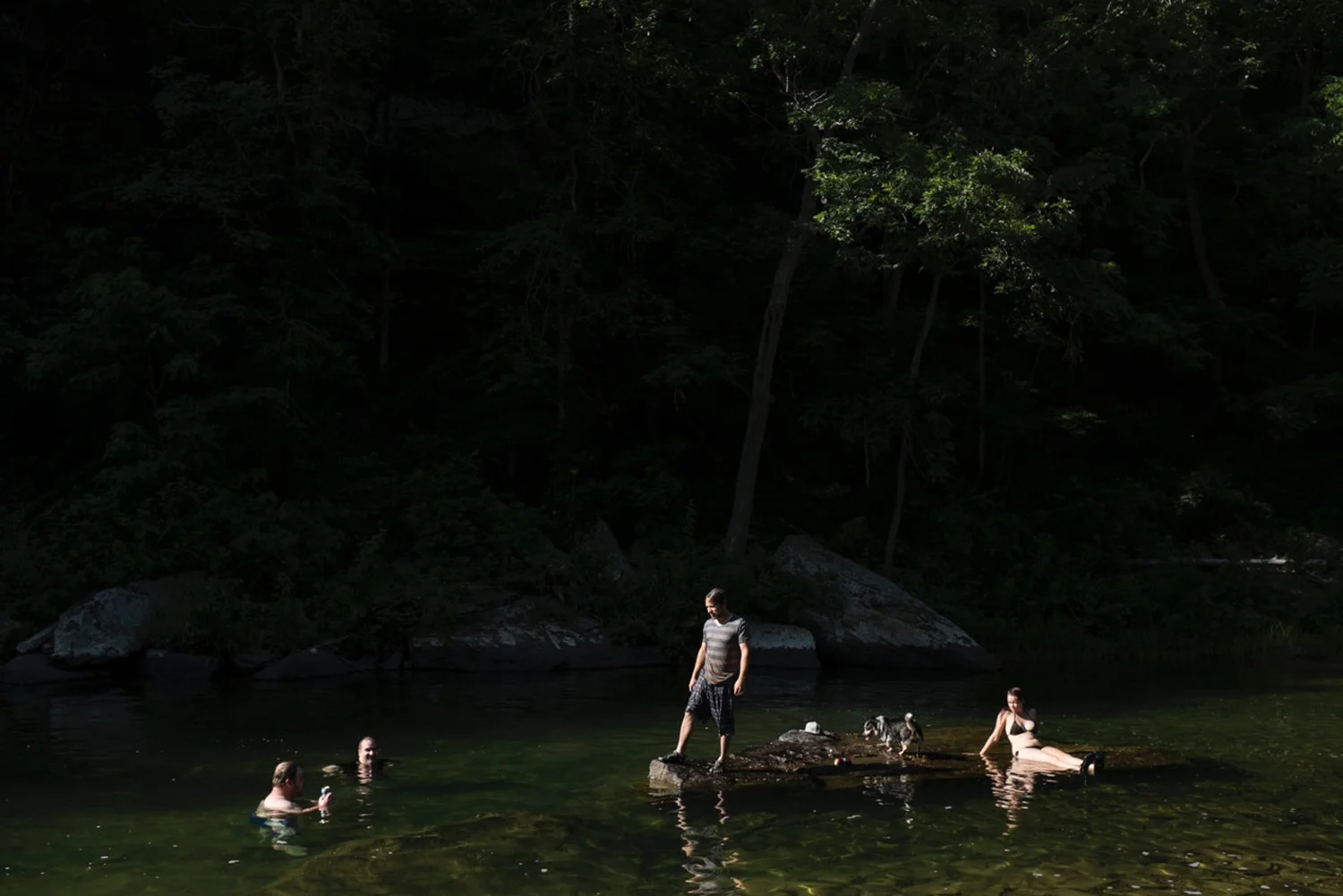 Mark Trent . July 5, 2014. Swimming at Cat's Eye, Anthony, Greenbrier County, West Virginia.