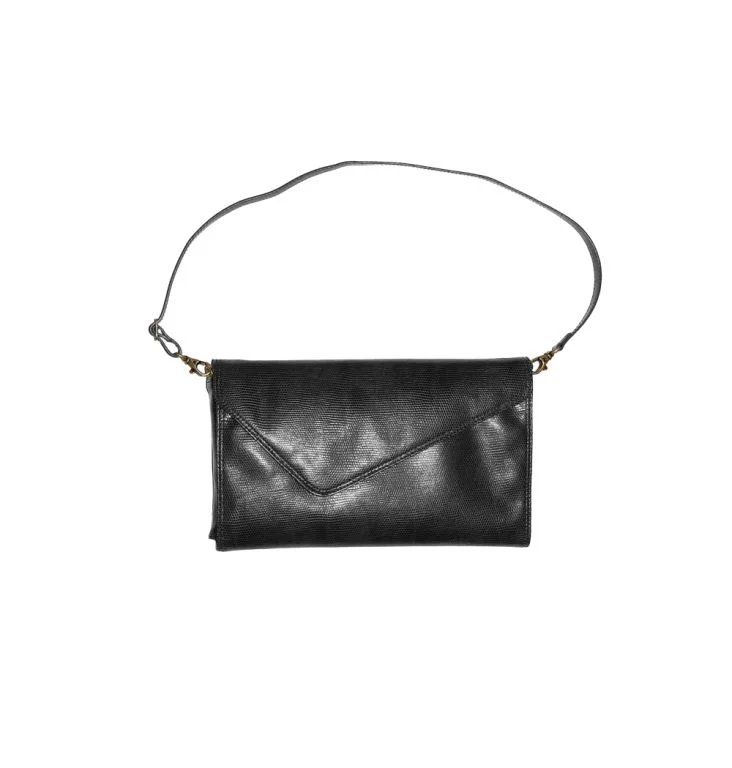Demi Black Snake Print - Diaper Clutch