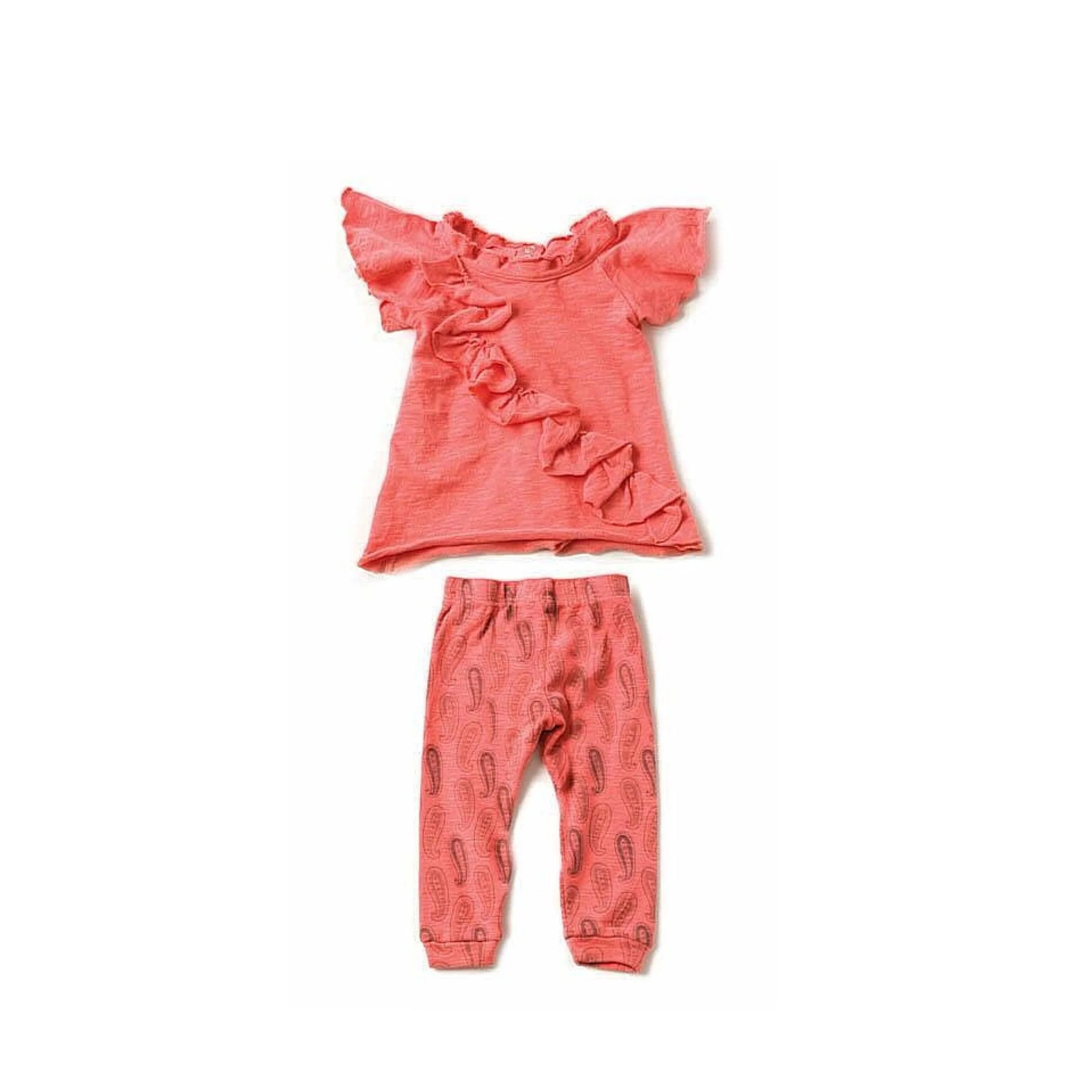 Guava Ruffle Tunic with Legging