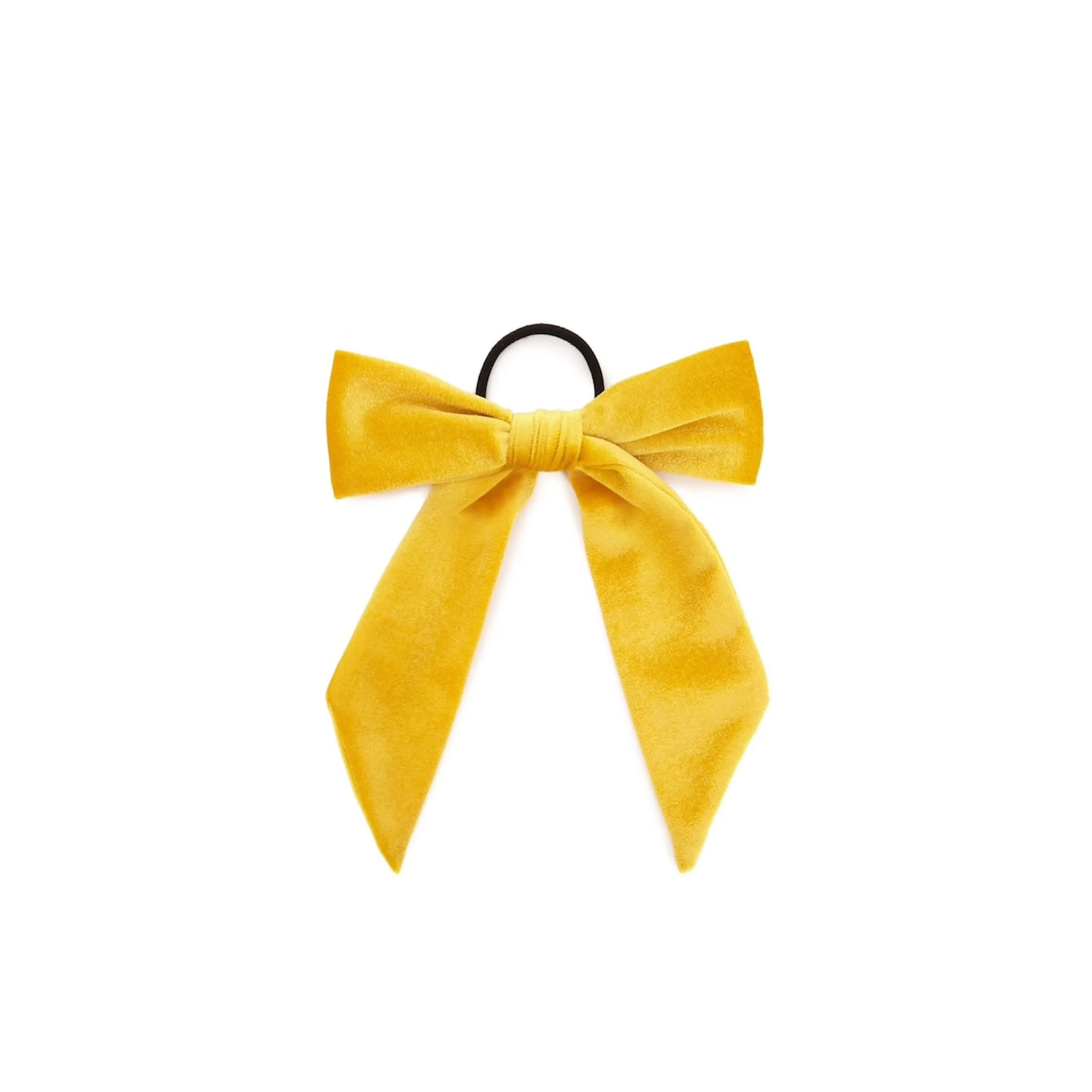 Canary Yellow Velvet Hair Tie